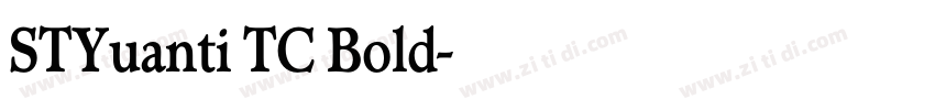 STYuanti TC Bold字体转换